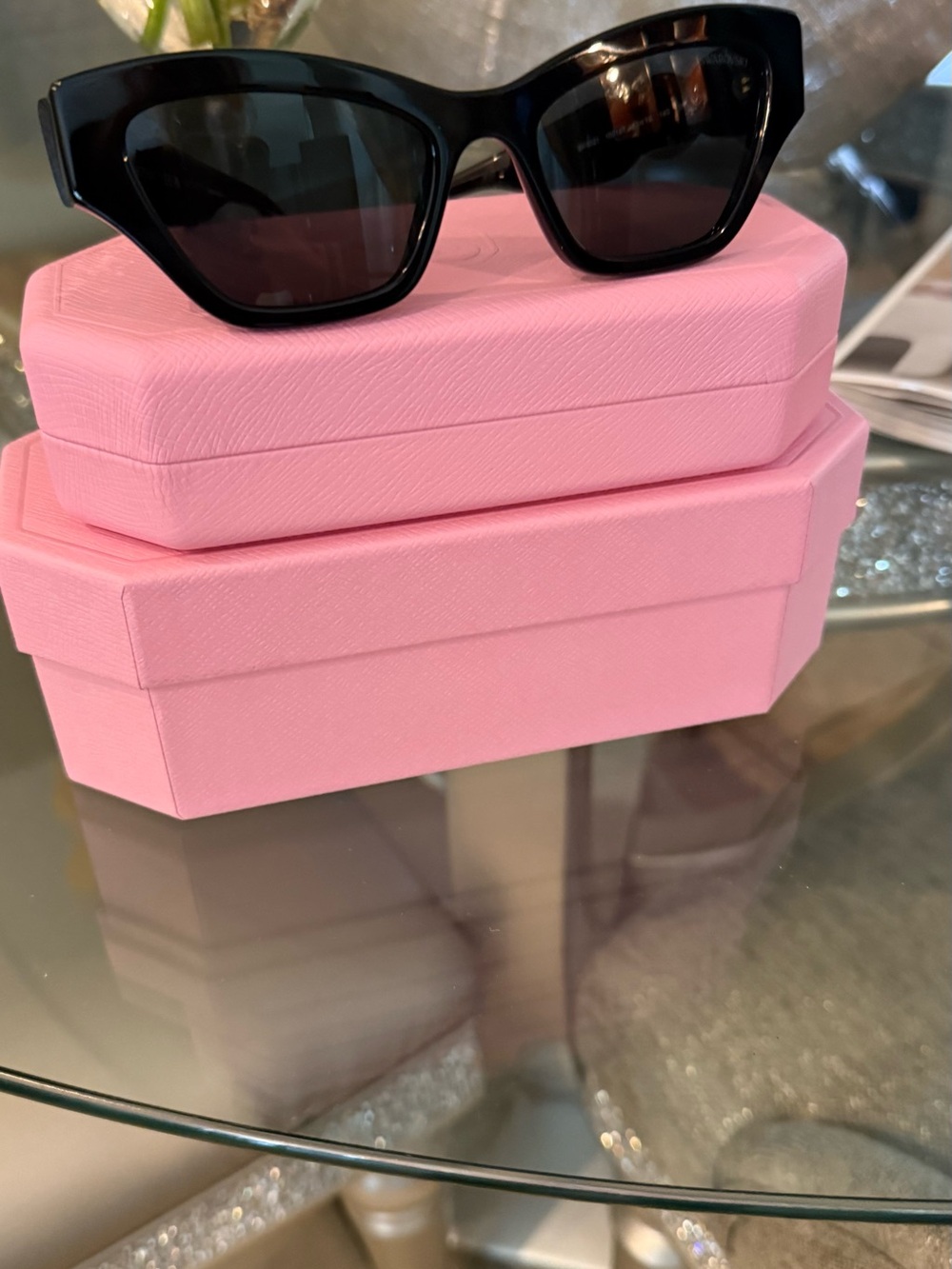 โจ Authentic Swarovski SK6021 Black Crystal Sunglasses Brand New with Box & Case